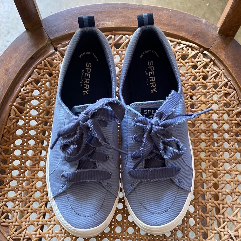 Sperry Women’s Blue Canvas Shoes, 8